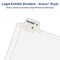 Avery Legal Exhibit Binder Dividers, Preprinted 1-10 and Table of Contents Side Tabs, Unpunched Letter Size, 1 Set Collated, 6 Sets per Pack (11381)